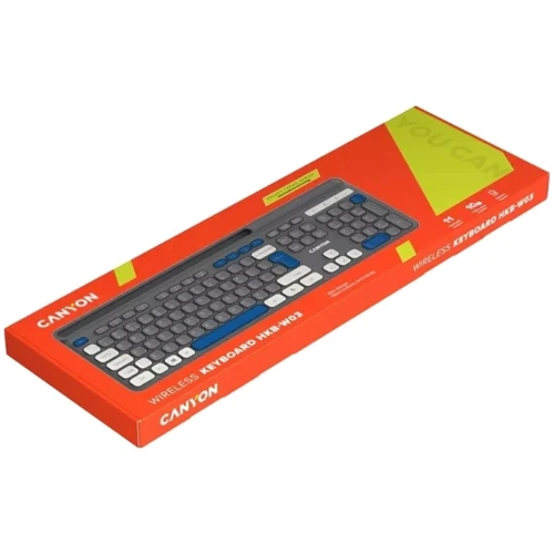 Клавіатура Canyon HKB-W03 Wireless UA Grey (CNS-HKBW03DG) UA