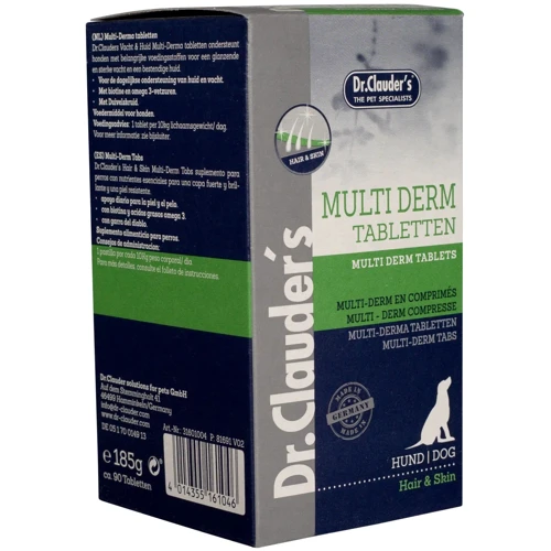 Витаминно-минеральный комплекс Dr.Clauder's Hair & Skin Multi Derm Tablets для кожи и шерсти собак 90 шт. (31601004): Производитель Dr.Clauder's