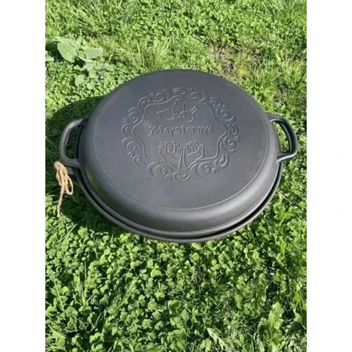 Козан узбецький Maysternya WOK з кришкою-сковородою гриль 12 л (V12CPGrWok) фото 2