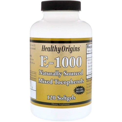 Healthy Origins Vitamin E -1000 IU Вітамін E 120 гелевих капсул