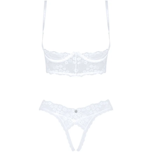 Соблазнительный комплект Obsessive Heavenlly White XS/S