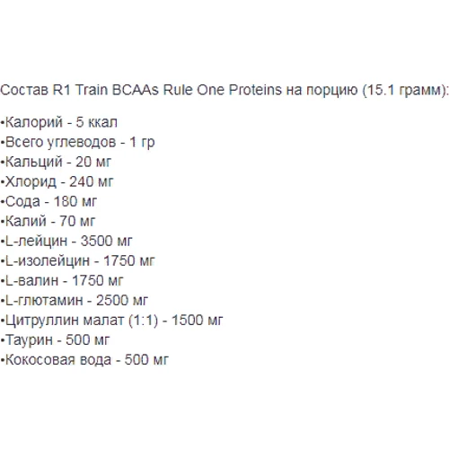 Амінокислота для спорту Rule One Proteins Train BCAAs 378 g / 25 servings / Fruit Punch: Смак Фруктовий пунш