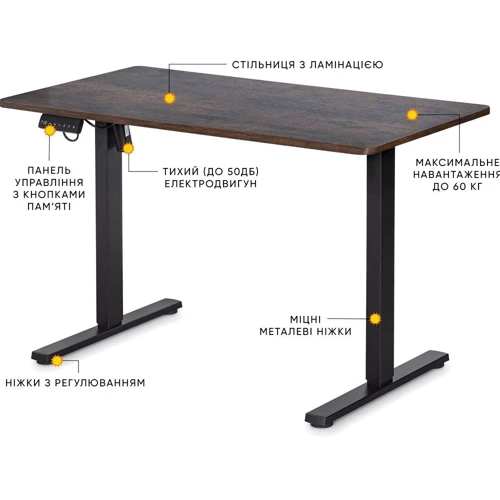 Стол Mealux PowerDesk Lite Antique с электрическим регулированием высоты (арт. EVO-201 Lite Antique / B)