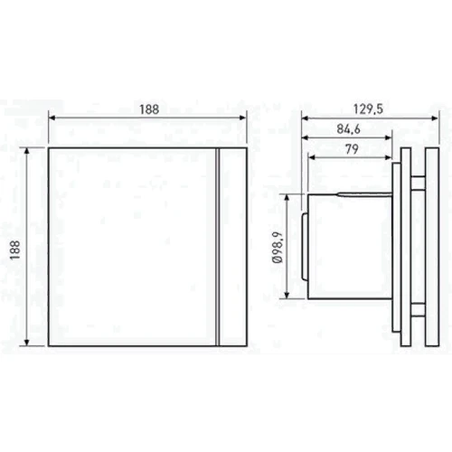 Витяжний вентилятор Soler & Palau SILENT-100 CZ DESIGN - 3C: Діаметр повітропроводу, мм 100