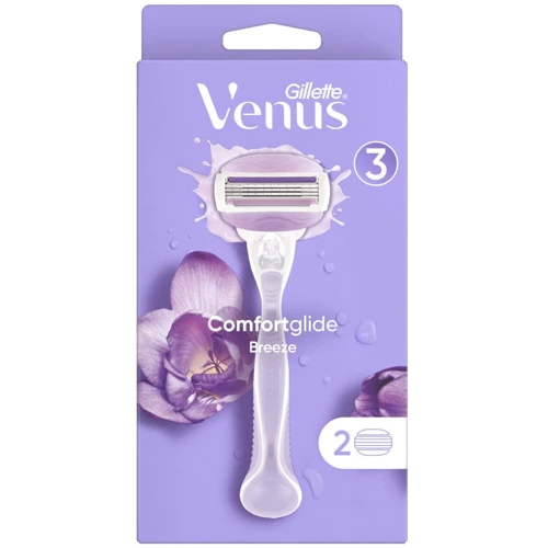 Gillette Venus ComfortGlide Breeze Станок для бритья женский с 2 сменными картриджами: Вид Бритвенные станки