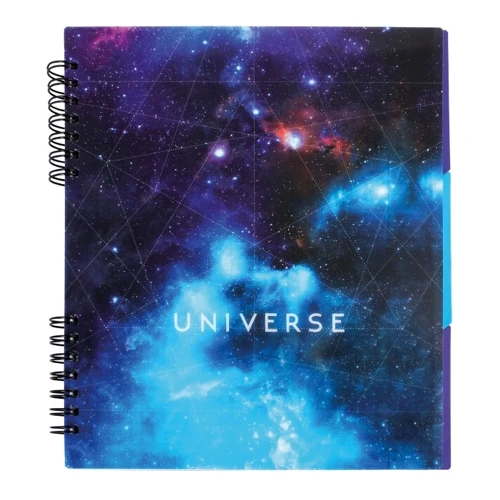 Комплект блокнотов "Universe" 170х205 мм, евроспираль, 120 листов, 3 пластиковых разделителя, клетка, 5 шт. (O20345)