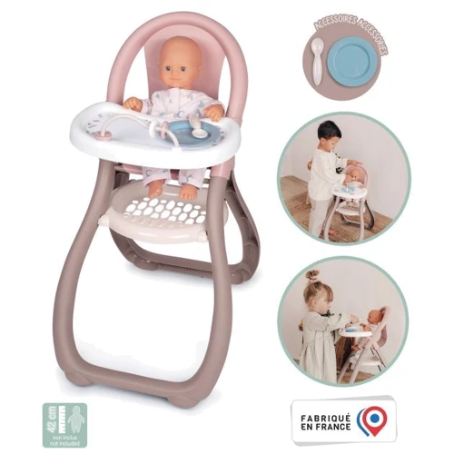 Стільчик для годування Smoby Toys Baby Nurse Сірий/рожевий (220370) фото 3