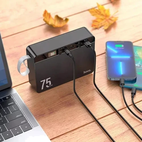 Зовнішній акумулятор Hoco Power Bank 75000mAh J94 Overlord PD 20W 22.5W Black: Сила струму на виході, A 3