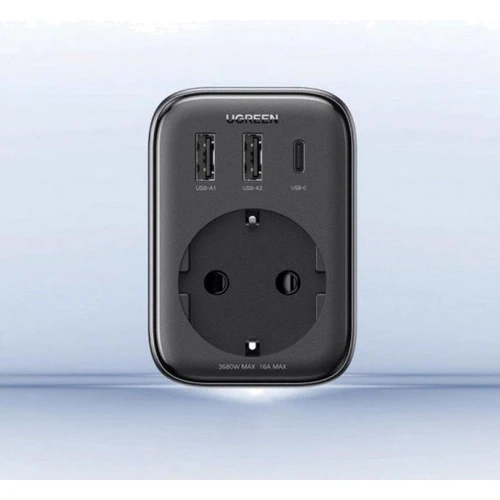 Зарядное устройство Ugreen Wall Charger 2хUSB+USB-C CD314 GaN 30W Gray (90613) фото 6