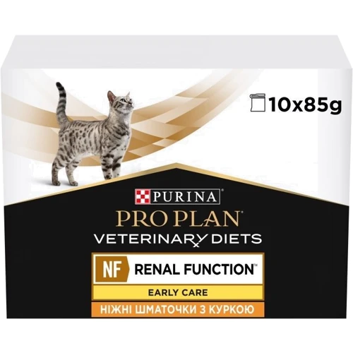 Влажный корм для котов Pro Plan Veterinary Diets NF Early Care Патологии почек с курицей в подливе 10х85г (12499311/7613287873934)