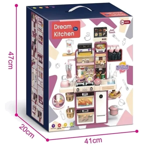 Кухня детская Dream Kitchen: 80+ аксессуаров, звуковые и световые эффекты, пар, блендер (93 T-4)