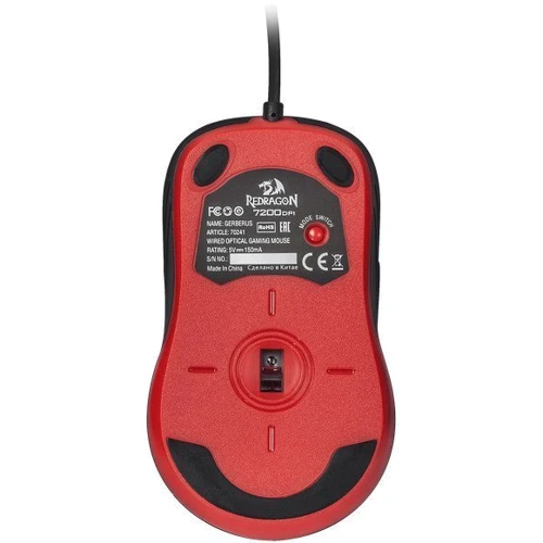 Мышь Redragon Gerderus USB Black (70241): Интерфейс подключения USB