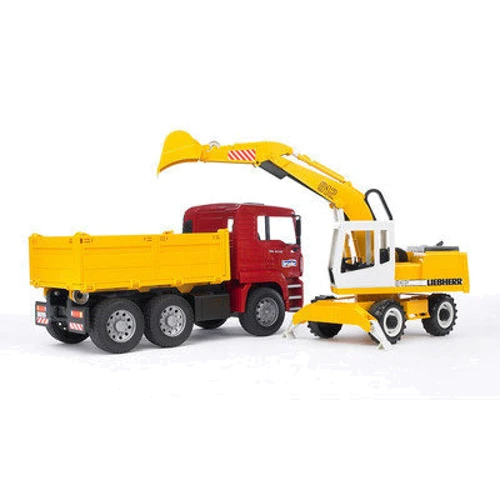 Автомодель Bruder Самоскид-вантажівка МАN та Екскаватор Liebherr 1:16 Bruder (02751): Виробник Bruder