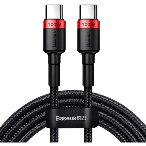 Кабель Baseus Cable USB-C to USB-C Cafule PD 2.0 100W 2m Red/Black (CATKLF-AL91)