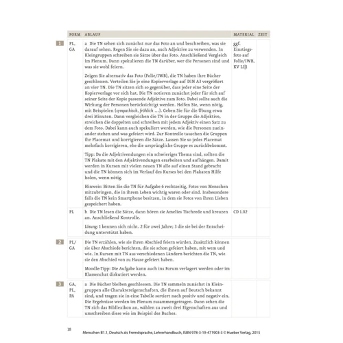 Menschen B1.1: Lehrerhandbuch: ISBN 9783194719033, 978-3-19-471903-3