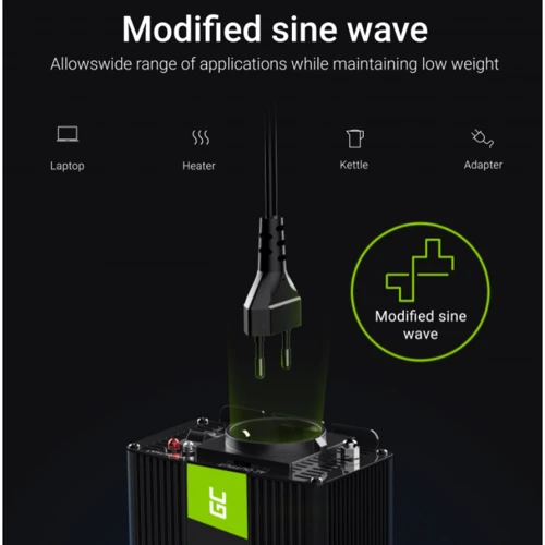Преобразователь напряжения (инвертор) DC-AC Green Cell 12V на 230V 150W/300W: Производитель Green Cell