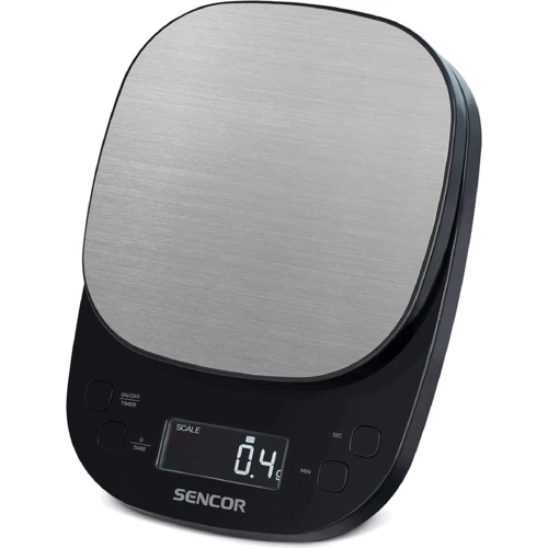 Ваги кухонні Sencor SKS 0804BK: Матеріал чаші (платформи) Нержавіюча сталь