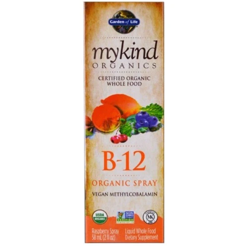 Garden of Life MyKind Organics, B-12 Organic Spray, Raspberry, 2 fl oz (58 ml) (GOL-11779): Форма выпуска Жидкость