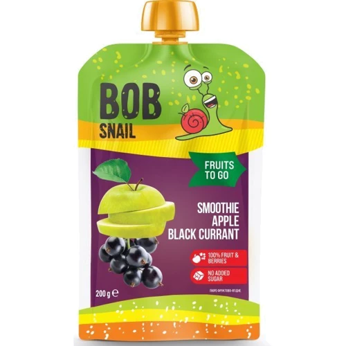 Пюре Bob Snail смузі яблуко-чорна смородина 200г