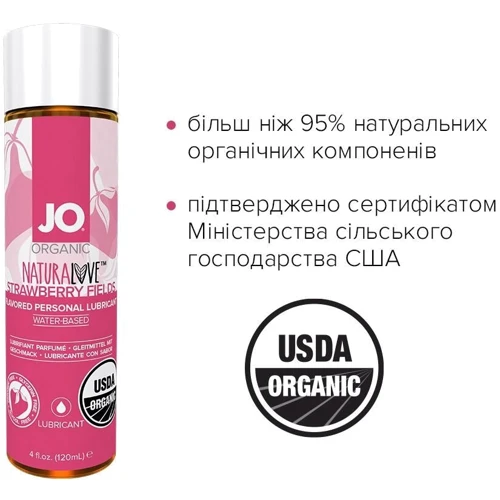 Распродажа!!! Смазка на водной основе System JO NATURALOVE Strawberry (120мл) (cрок 01.08.2024)