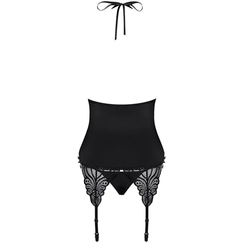 Эротический корсет с кружевом Obsessive 828-COR-1, S/M