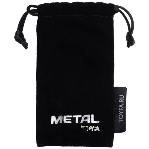 Анальная пробка с кристаллом Toyfa Metal Silver anal plug red gem