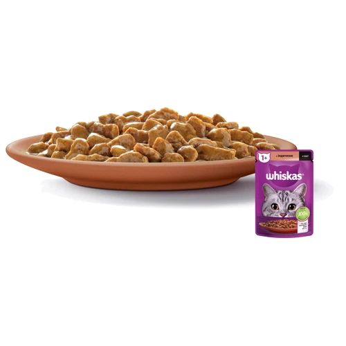 Упаковка влажного корма для котов Whiskas с индюшкой в соусе 28х85 г (4770608253172): Порода Все породы