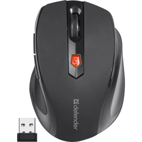 Мышь Defender Ultra MM-315 Wireless Black (52315): Максимальное разрешение сенсора, dpi 1600