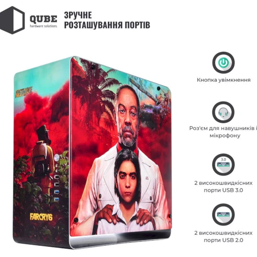 Корпус QUBE Hawk Black Far Cry 6 Printed (QBX4A_WBNU3PFC) фото 7