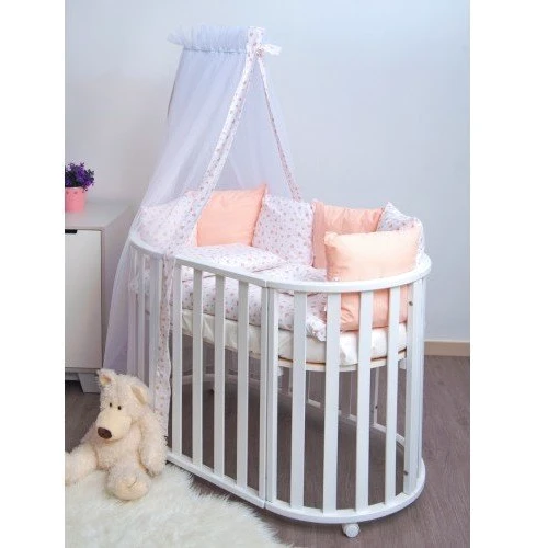 Постільний комплект 8 ел. Twins Dolce Сердечки 4064-D-401, pink, рожевий