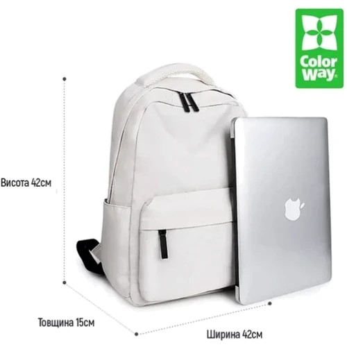 Сумка для ноутбуков ColorWay 15.6" Simple White (CW-BPS133-156-WT) фото 14
