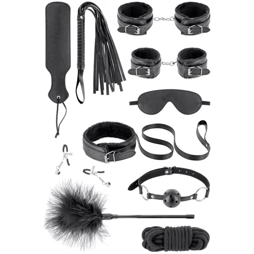 Набор для BDSM Fetish Tentation SM Bondage Box in vegan leather 10pcs