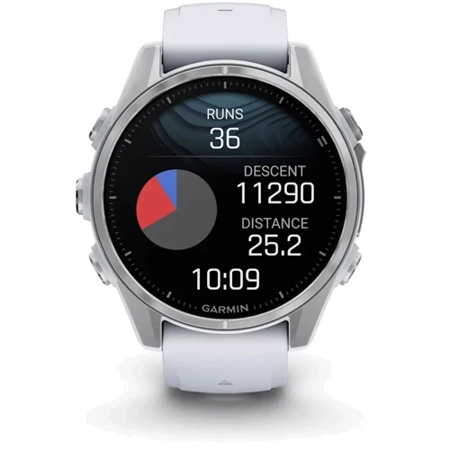 Смарт-годинник Garmin Fenix 8 AMOLED 43mm Silver with Whitestone Silicone Band (010-02903-00): Матеріал ремінця Силикон