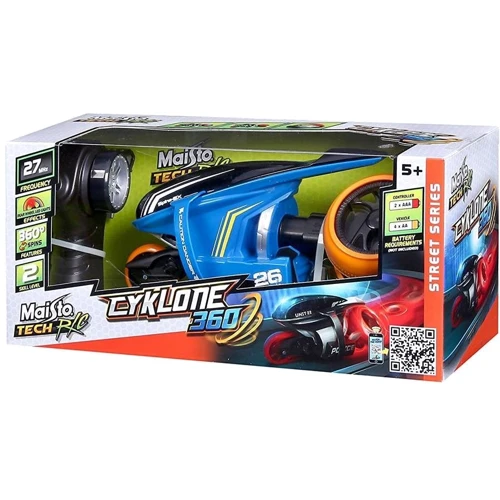 Мотоцикл на р/у MAISTO TECH Cyklone 360 синий (82066 blue): Максимальная скорость, км/ч 4