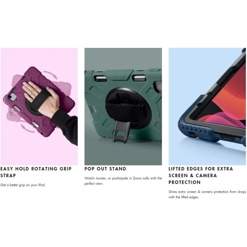 Аксессуар для iPad LAUT Shield Enduro Burgundy (L_IPD20_SE_PL) for iPad Air (2020-2025) / iPad Pro 11 (2018-2022): Тип аксессуара чехол