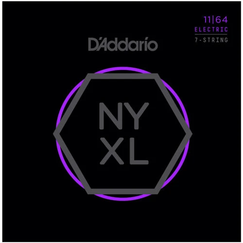 Струна для гитар Струны D`ADDARIO NYXL1164 NYXL MEDIUM 7-STRING 11-64