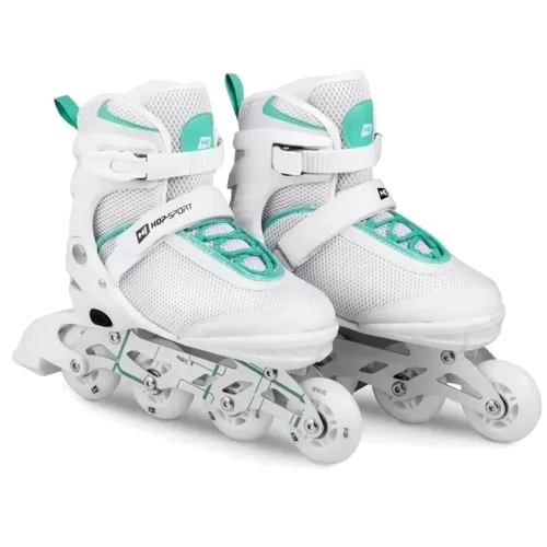 Роликовые коньки для девочки Hop-Sport 3W1 HS-903 Motion S бело-мятные: Цвет белый