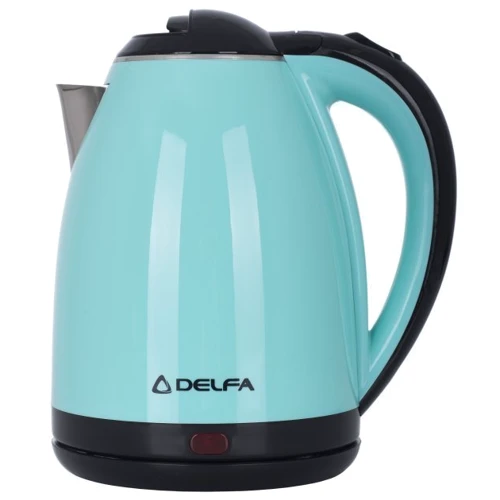Электрочайник Delfa DK 3530 X бирюзовый: Покрытие нагревательного элемента (материал) нержавеющая сталь