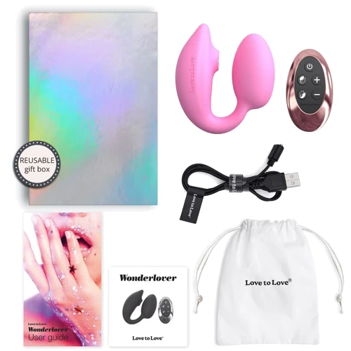 Виброяйцо с вакуумной клиторальной стимуляцией Love To Love Wonderlover Pink Passion