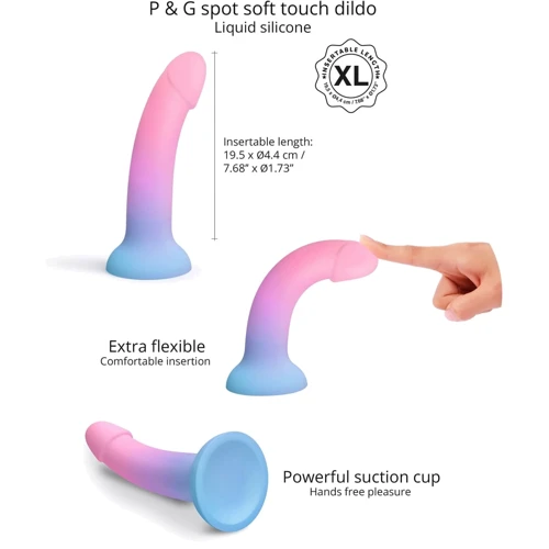 Дилдо с цветным градиентом Love To Love DILDOLLS - UTOPIA XL ультрамягкий