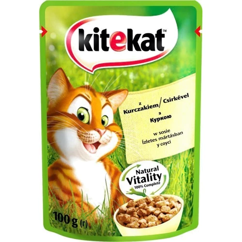 

Влажный корм Kitekat для котов с курицей в соусе 24х100 г (5900951256356)