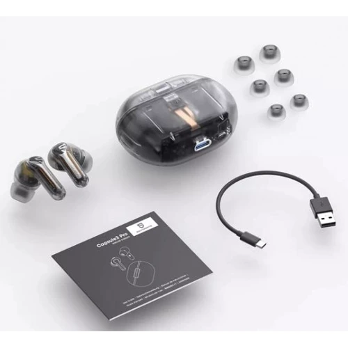 Навушники SoundPEATS Capsule 3 Pro Transparent Black: Тип кріплення без кріплень