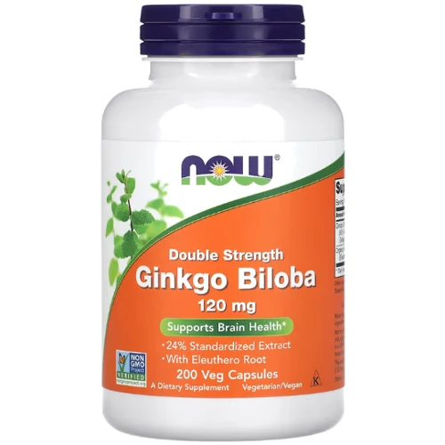 NOW Foods Ginkgo Biloba Double Strength 120mg 200 veg caps