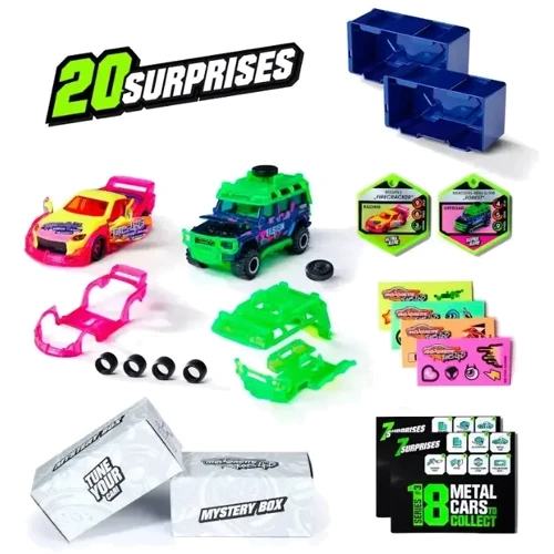 Ігровий набір Majorette Тюнінг. Неон серія 3, 2 машинки, 20 сюрпризів (2051019)