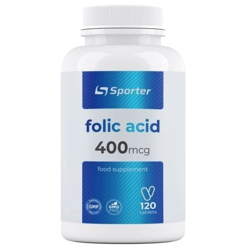 Sporter Folic Acid 400 mcg Фолиевая кислота 120 таблеток
