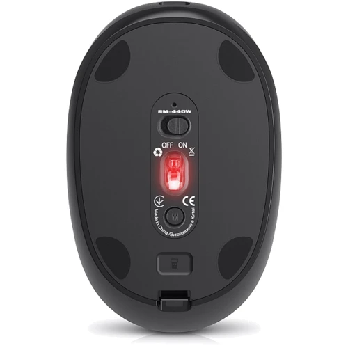 Мышь REAL-EL RM-440 W Black (EL123200045): Эргономика симметричная для левшей