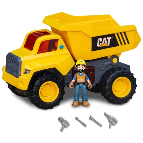 Самоскид із фігуркою Funrise CAT Power Action Crew зі світлом та звуком, 30 см (83201)