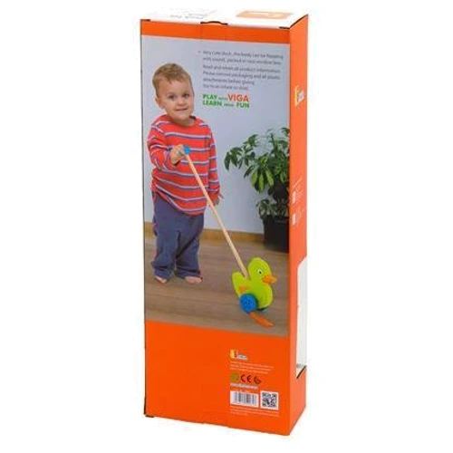 Деревянная каталка Viga Toys Утенок (50961)