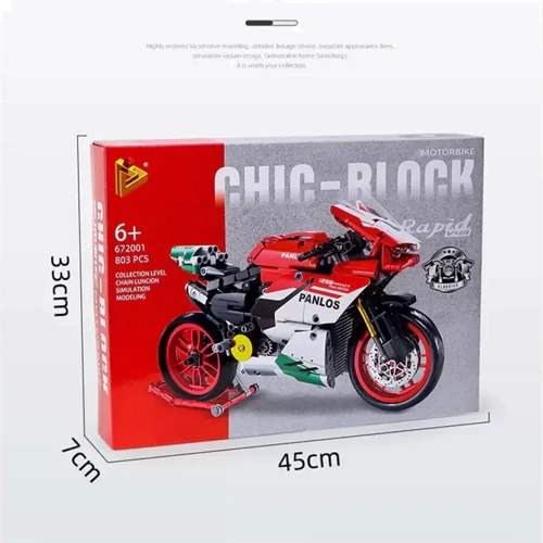 Конструктор CHIC-BLOCK Мотоцикл (672001-2-3) 3 види