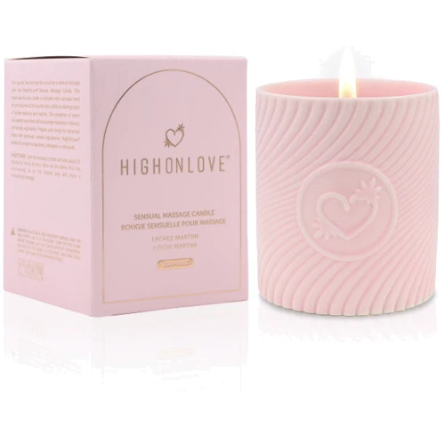 Массажная свеча с ароматом личи и мартини HighOnLove Sensual Massage Candle Lychee Martini, 250 мл